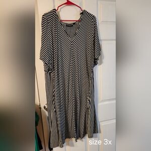 *Last Chance* White Stripe dress